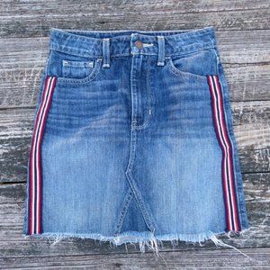 Hollister California Women's Denim Skirt With Red… - image 1